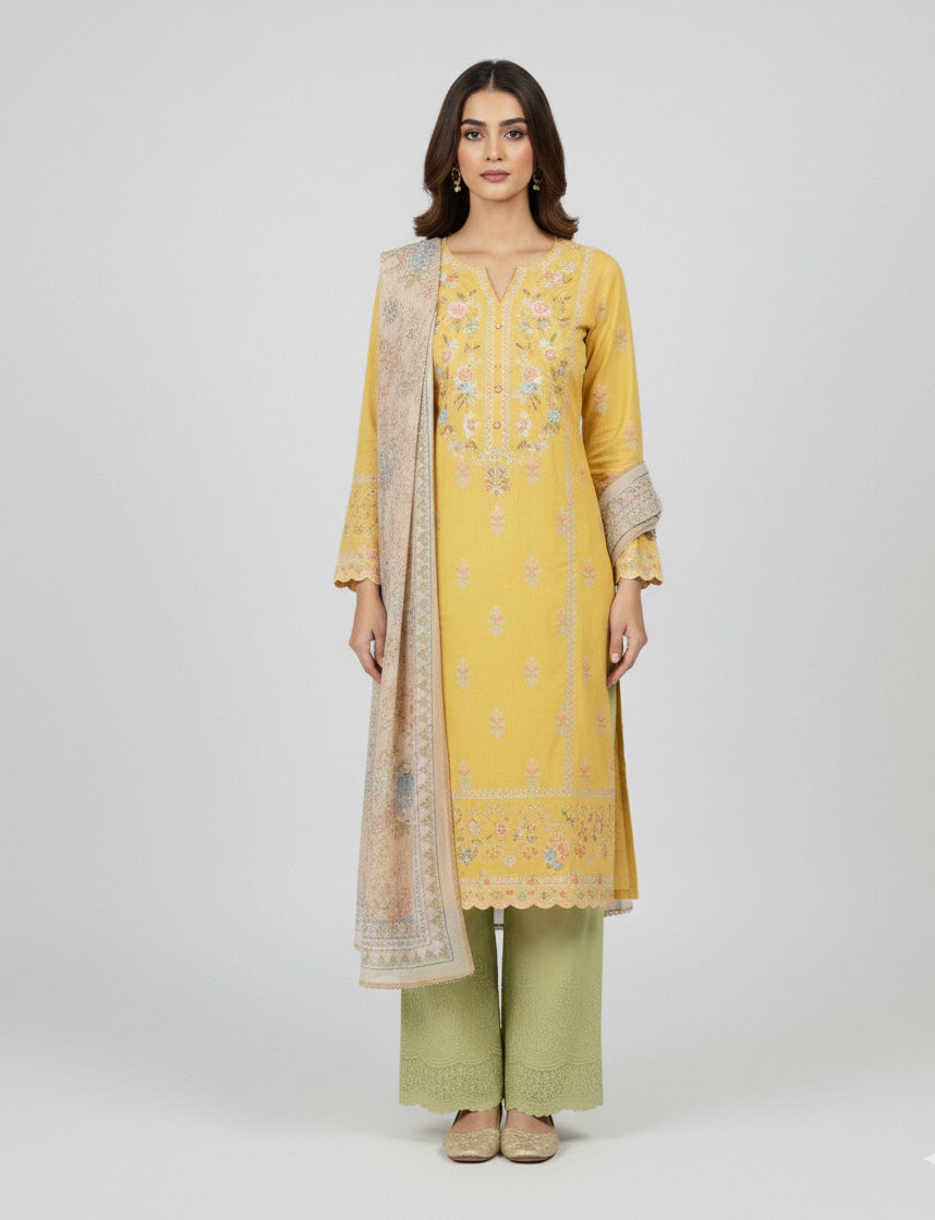 Meher Sunbeam – 3PC Embroidered Suit