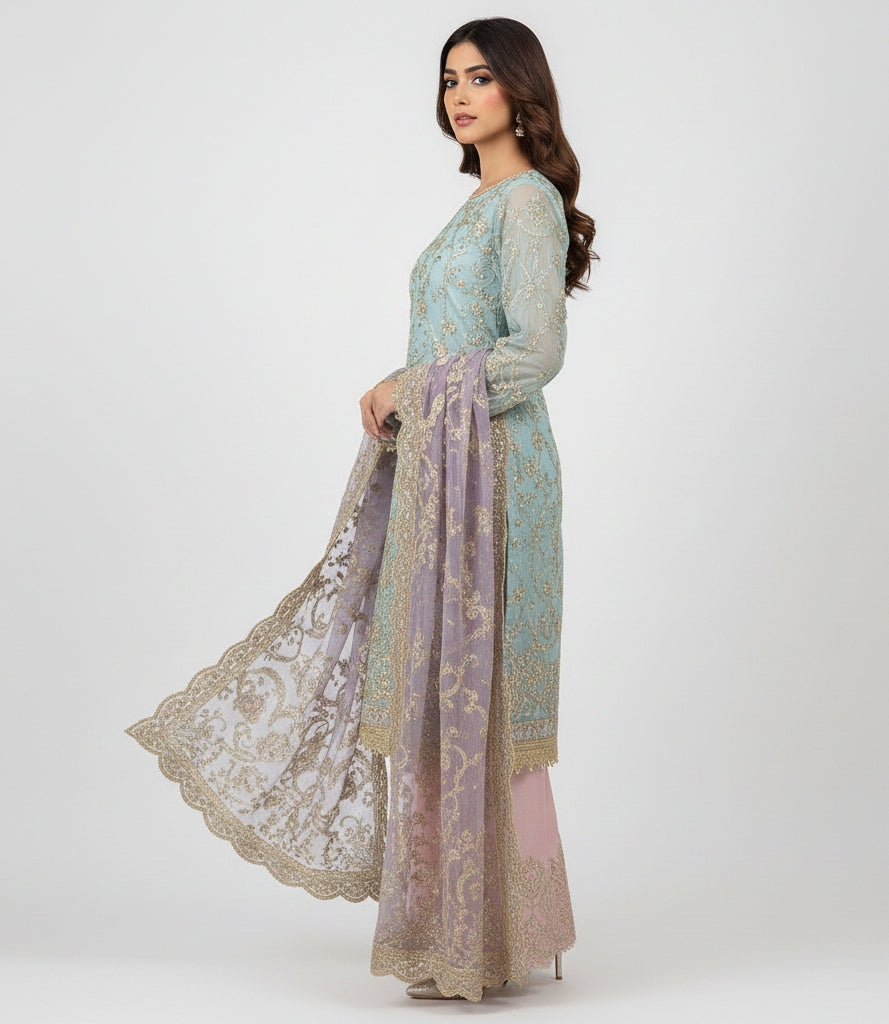 Aafreen Celeste – Luxury 3PC Embroidered Suit
