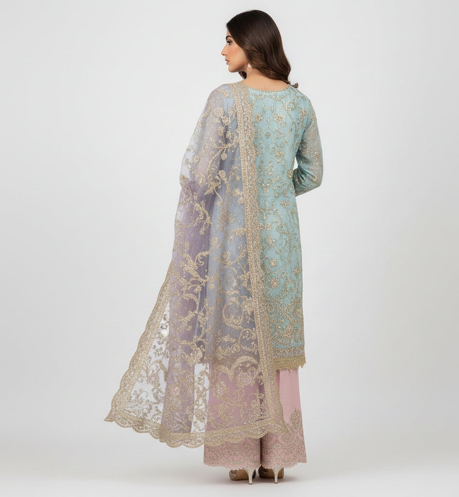 Aafreen Celeste – Luxury 3PC Embroidered Suit